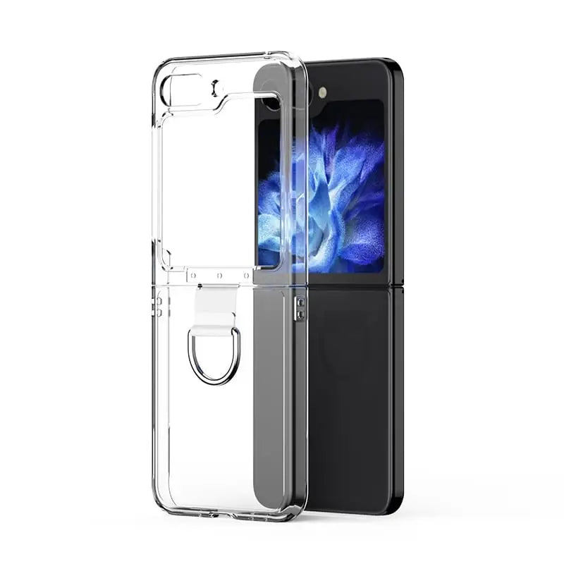 Samsung Galaxy Z Flip 5 Suojakuori Sormuksella - Läpinäkyvä
