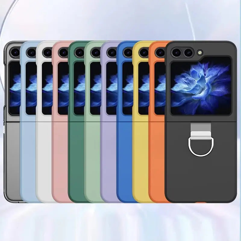 Samsung Galaxy Z Flip 5 Suojakuori Sormuksella - Läpinäkyvä
