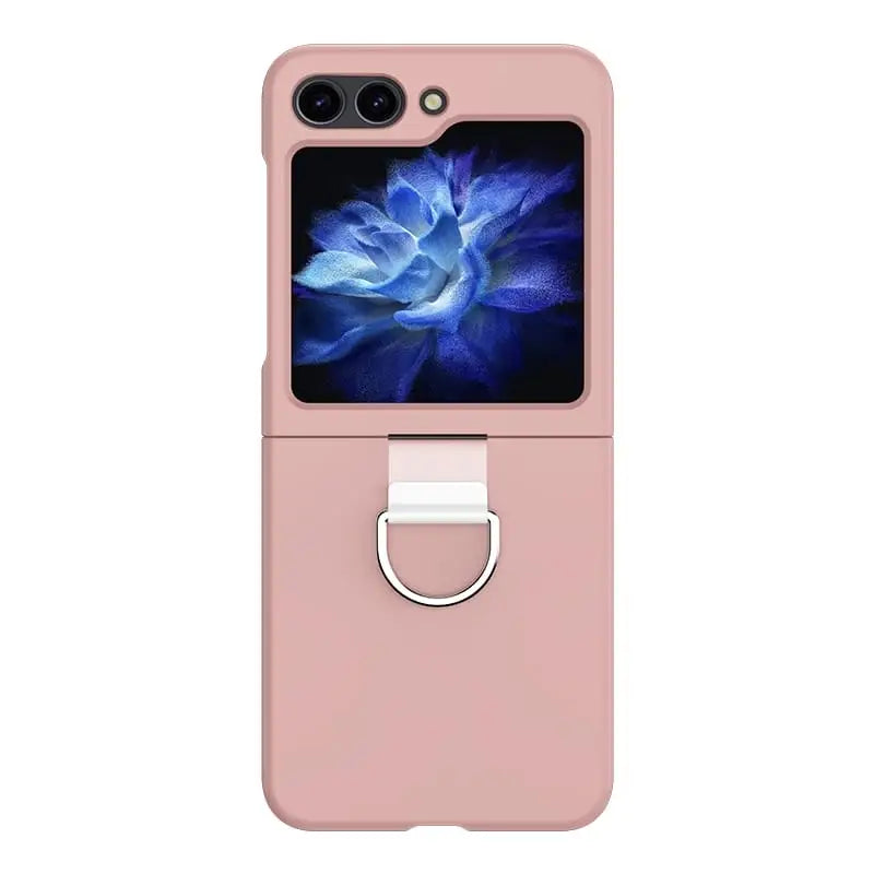 Samsung Galaxy Z Flip 5 Suojakuori Sormuksella - Vaaleanpunainen