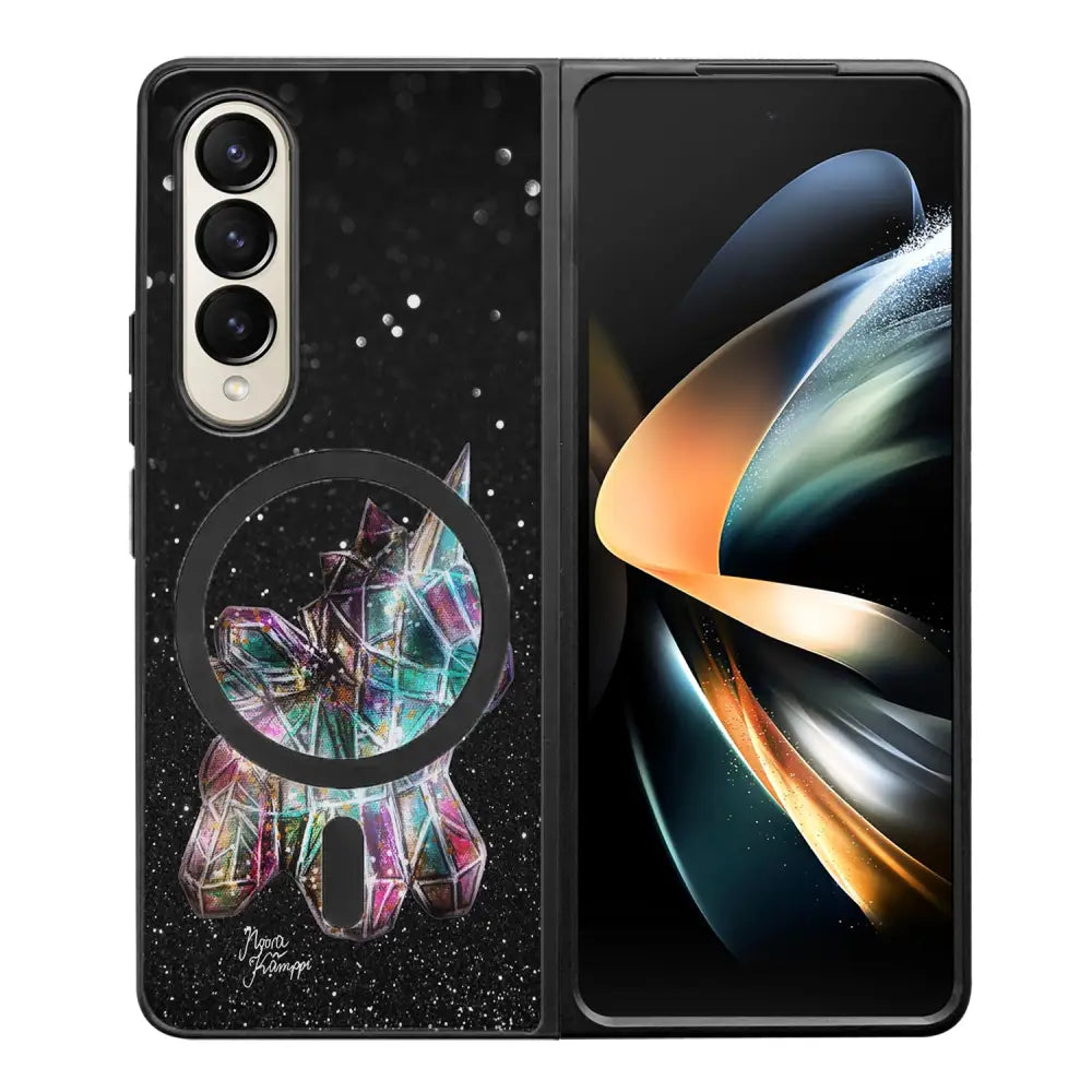 Samsung Galaxy Z Fold 4 unicorn suojakuoret - Valkoinen - Noora Kämppi