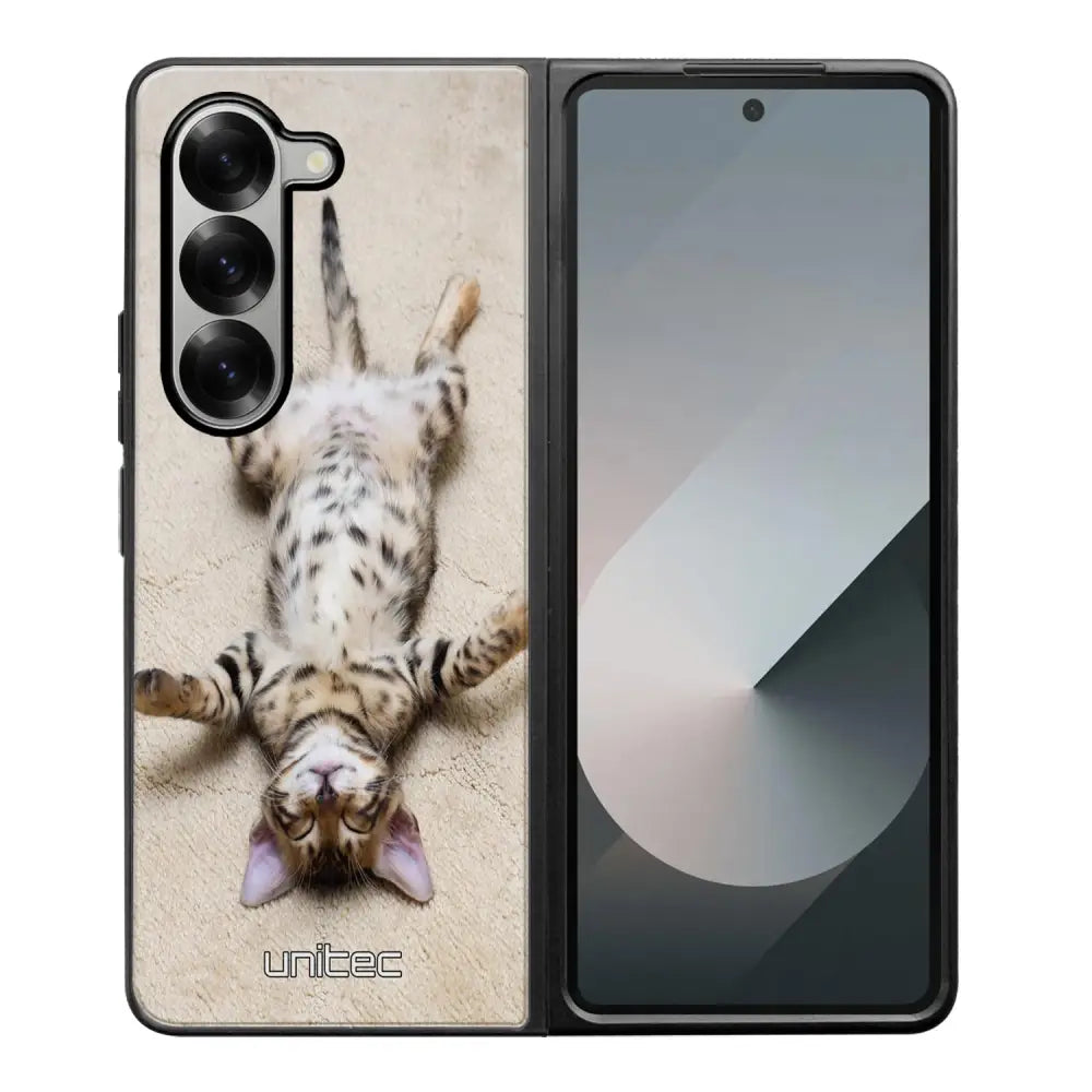 Samsung Galaxy Z Fold 6 kissa suojakuoret - Relaxing Cat - Ei