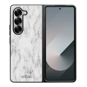 Samsung Galaxy Z Fold 6 marmori suojakuoret - White Marble - Ei