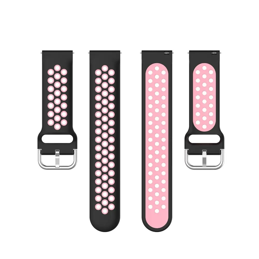 Urheiluranneke 22mm - Musta-Pinkki