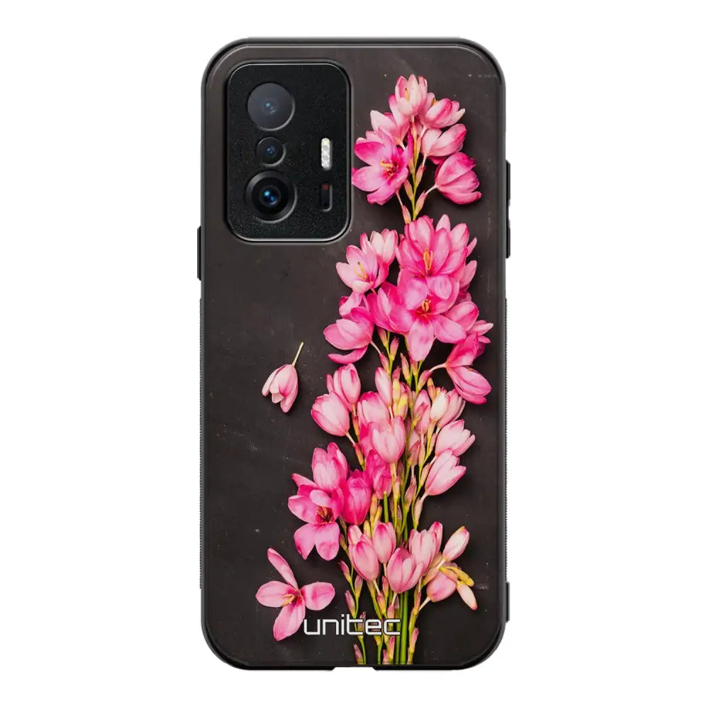Xiaomi 11T Pro kukka suojakuoret - Pink Flowers - Ei