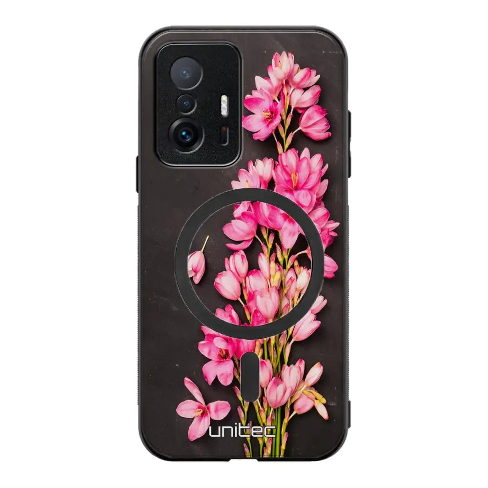 Xiaomi 11T Pro kukka suojakuoret - Pink Flowers