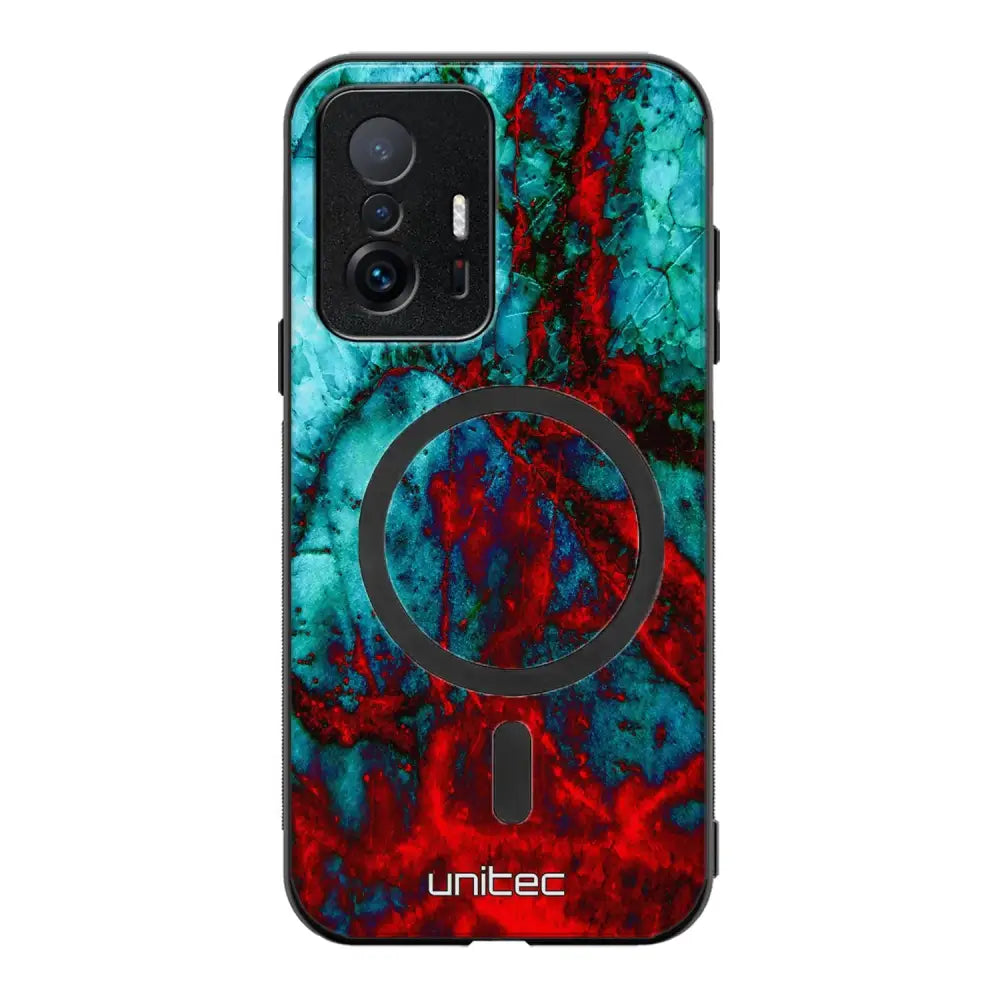 Xiaomi 11T Pro marmori suojakuoret - Blue Red Marble