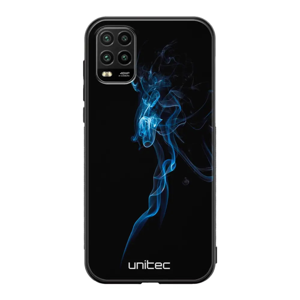 Xiaomi Mi 10 Lite suojakuoret - Blue Smoke On Black - Ei