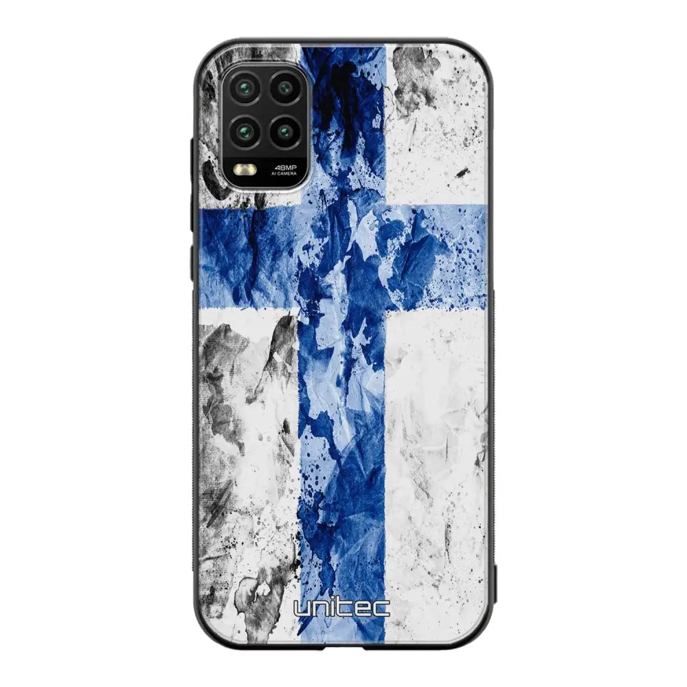 Xiaomi Mi 10 Lite suojakuoret - Painted Finnish Flag - Ei