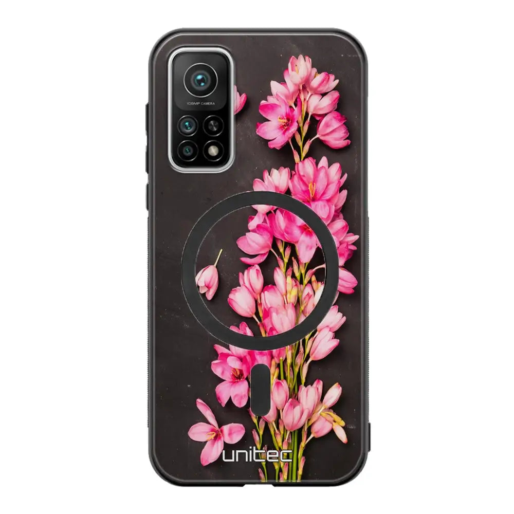 Xiaomi Mi 10T kukka suojakuoret - Pink Flowers