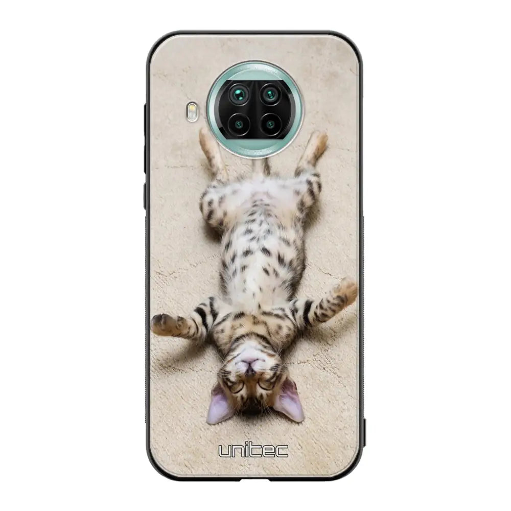 Xiaomi Mi 10T Lite kissa suojakuoret - Relaxing Cat - Ei