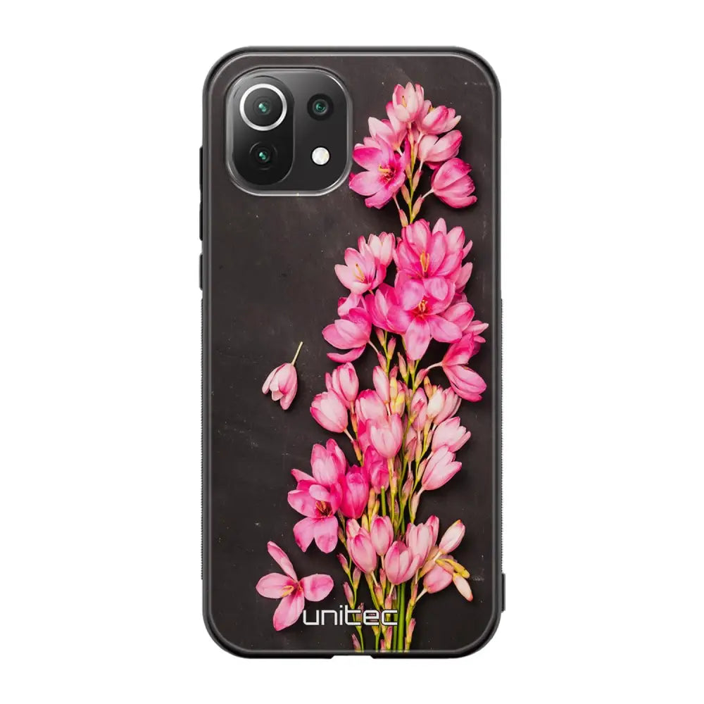 Xiaomi Mi 11 Lite kukka suojakuoret - Pink Flowers - Ei