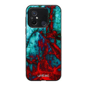 Xiaomi Redmi 12C marmori suojakuoret - Blue Red Marble - Ei