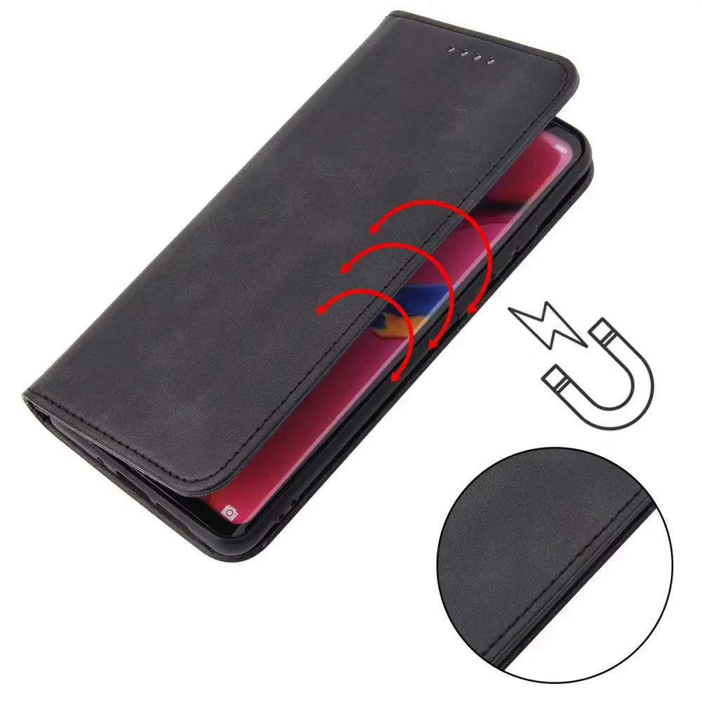 Xiaomi Redmi 9 Lompakko Suojakotelo Musta