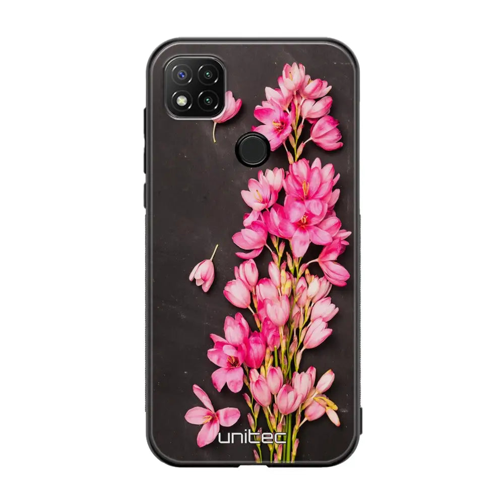 Xiaomi Redmi 9C kukka suojakuoret - Pink Flowers - Ei