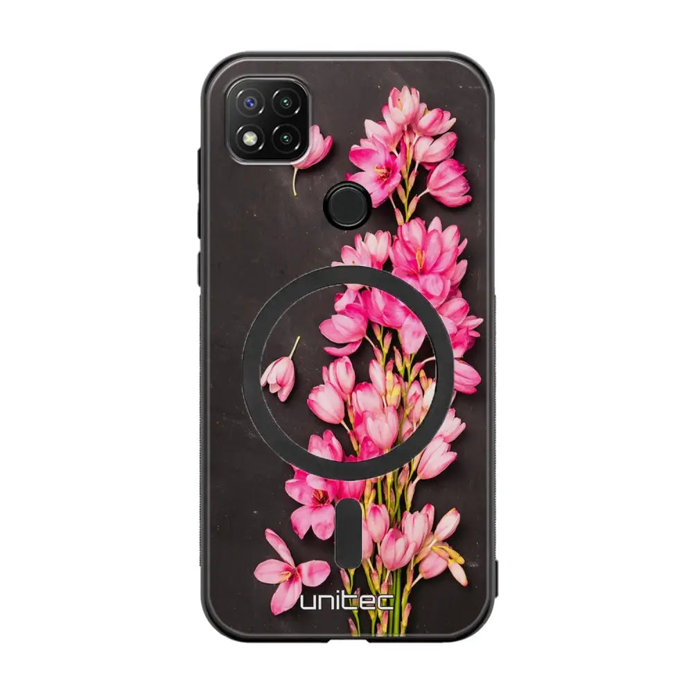 Xiaomi Redmi 9C kukka suojakuoret - Pink Flowers