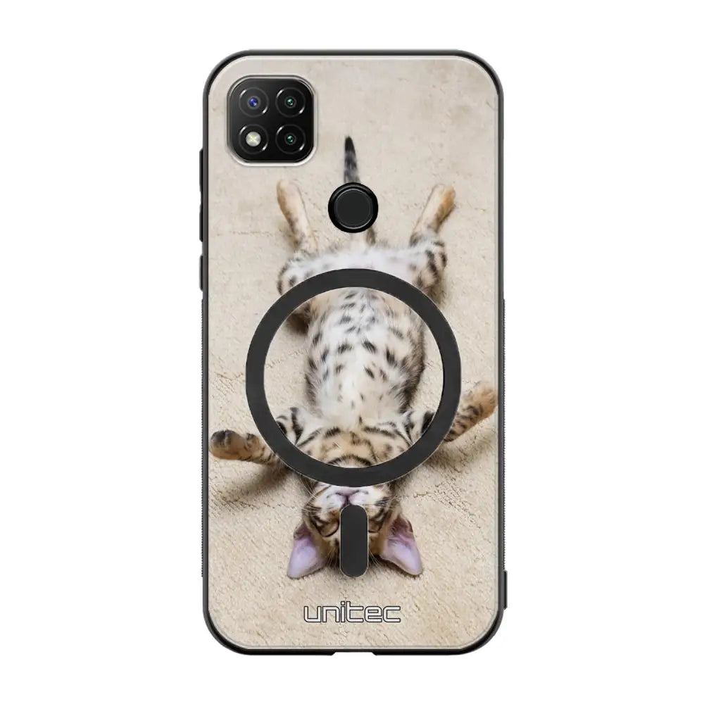 Xiaomi Redmi 9C NFC kissa suojakuoret - Relaxing Cat