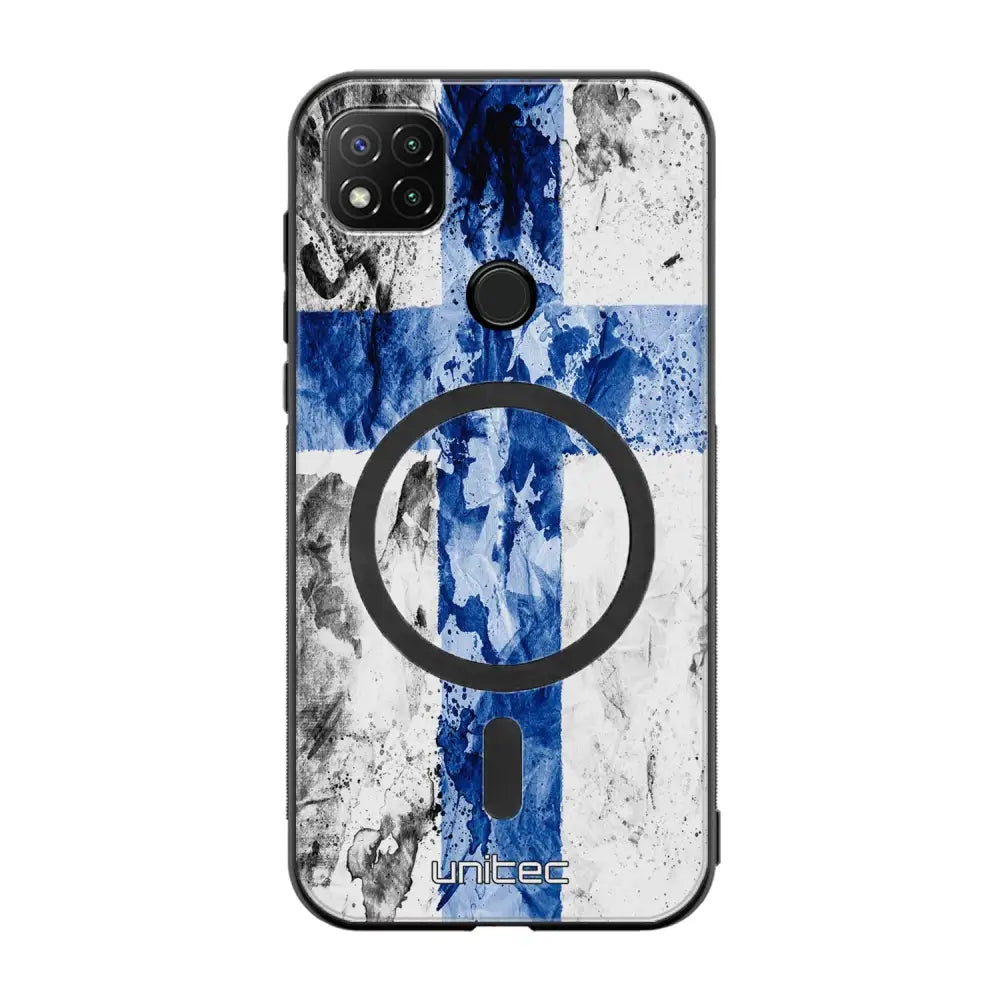 Xiaomi Redmi 9C NFC suojakuoret - Painted Finnish Flag