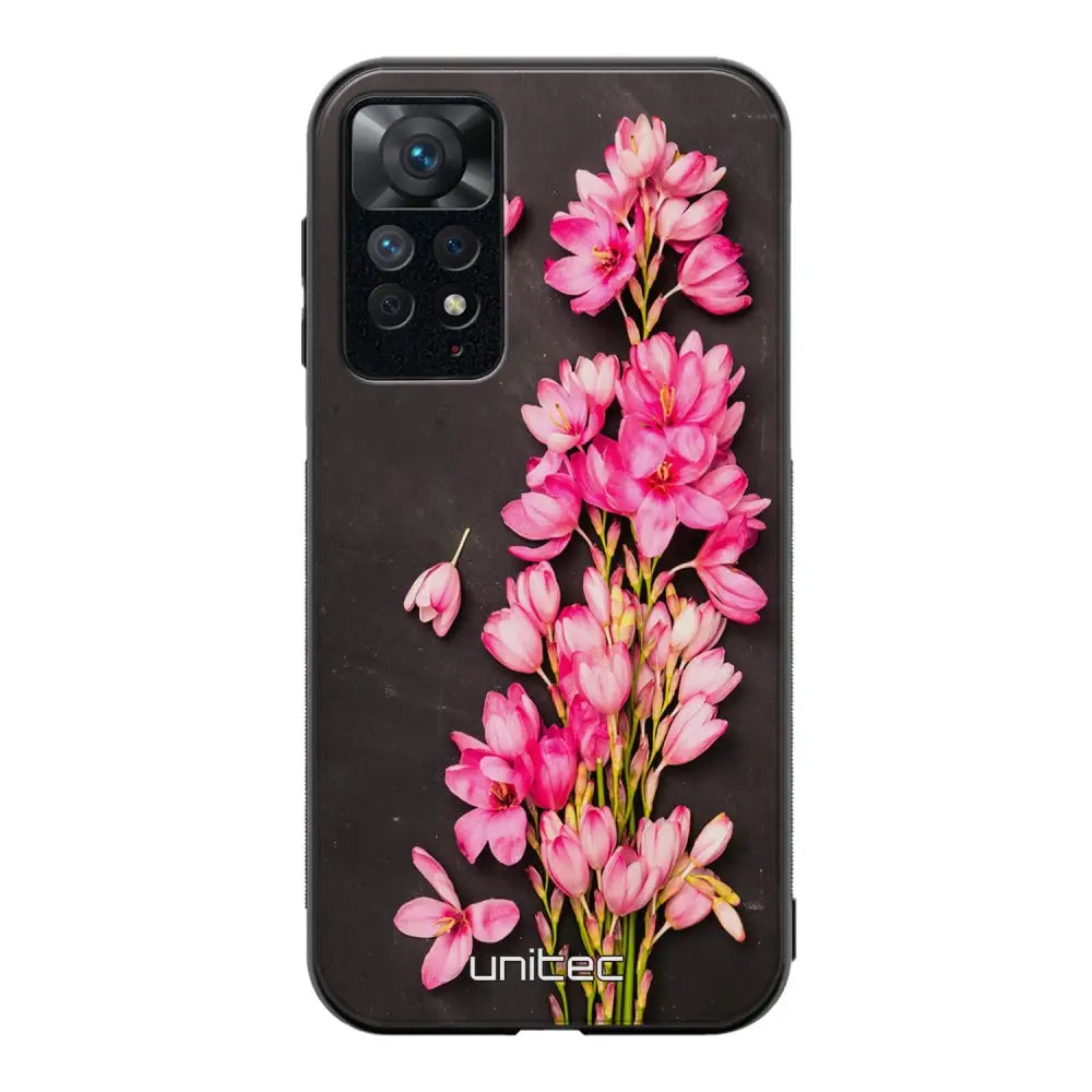 Xiaomi Redmi Note 11 kukka suojakuoret - Pink Flowers - Ei