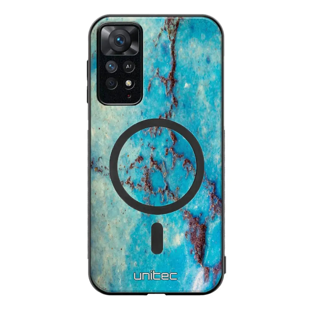 Xiaomi Redmi Note 11 Pro marmori suojakuoret - Turquoise Marble