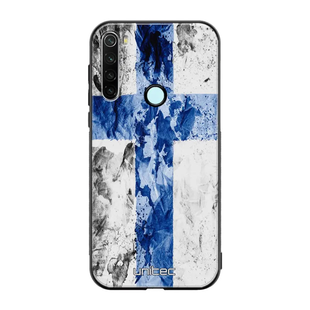 Xiaomi Redmi Note 8T suojakuoret - Painted Finnish Flag - Ei