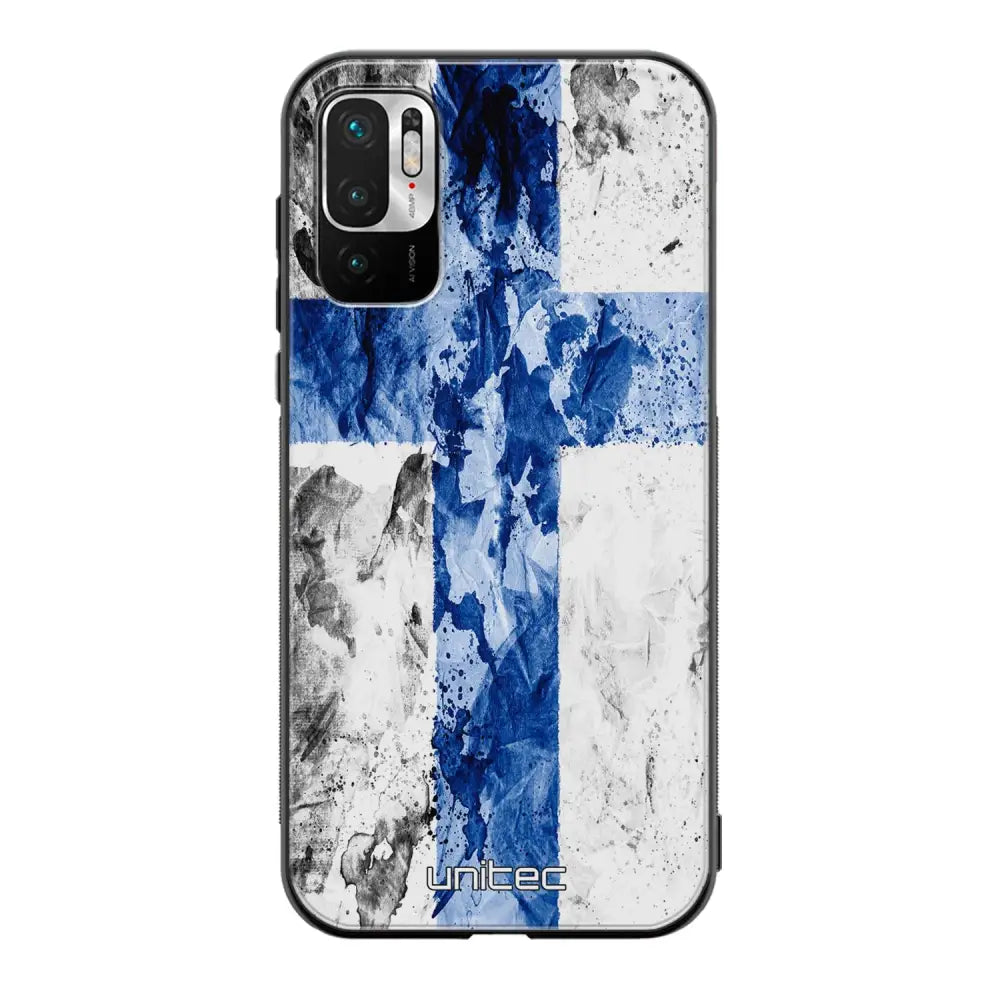 Xiaomi Redmi Note 9 Pro suojakuoret - Painted Finnish Flag - Ei