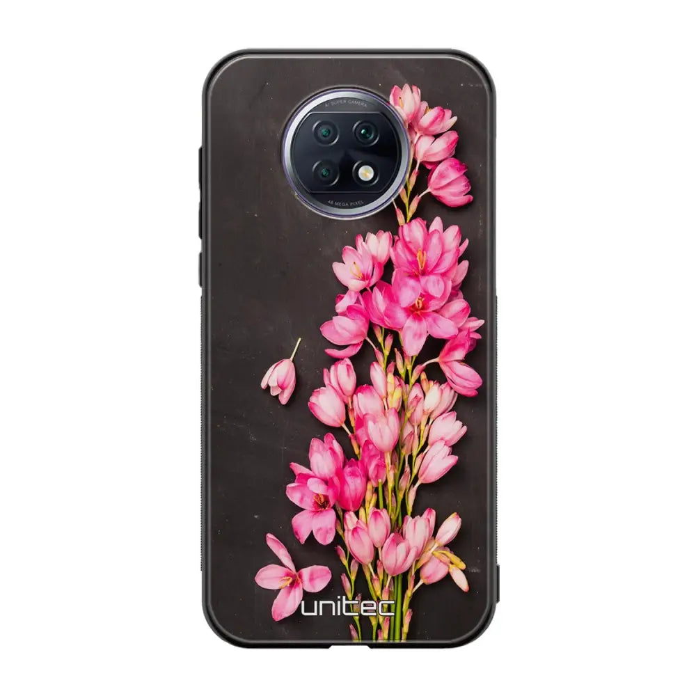 Xiaomi Redmi Note 9T kukka suojakuoret - Pink Flowers - Ei